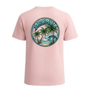 Camiseta Costas Salvajes Rosa detras-Aromul