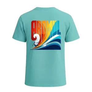 Camiseta Onda Infinita Aguamarina detras- Aromul