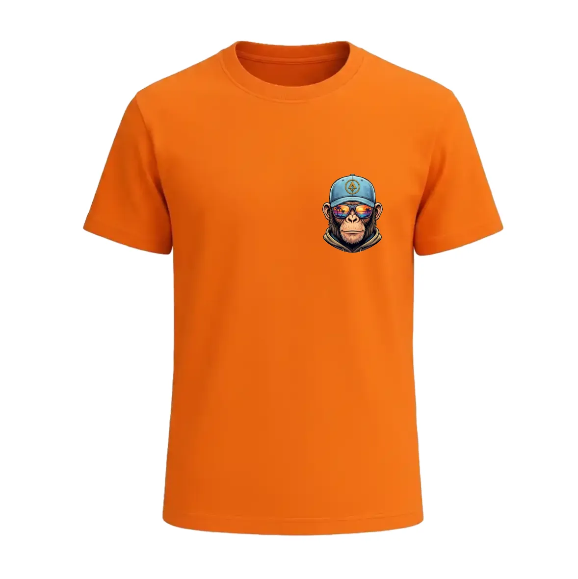 Camiseta Vieja escuela naranja delante - Aromul