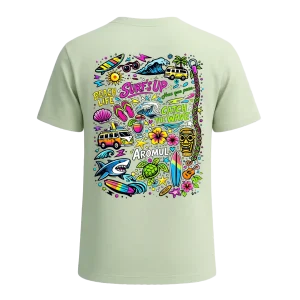 camiseta ruta del sol Verde pálido detrás