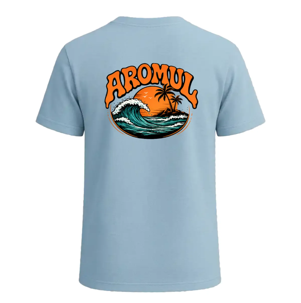 Camiseta Pacifico celeste detras Aromul