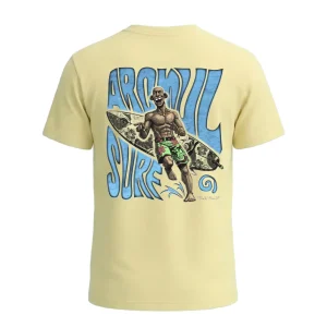 Camiseta Marea viva amarillo claro detras-Aromul