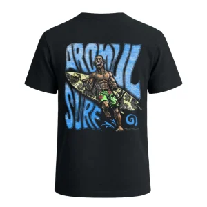 Camiseta Marea viva negro detras-Aromul