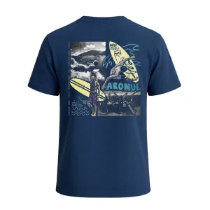 Camiseta Travesia Marina azul marino detras, aromul